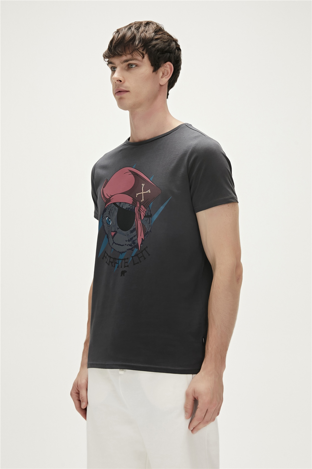 Bad Bear Pirate T Shirt Antrasit Bask L Erkek Ti Rt Flo