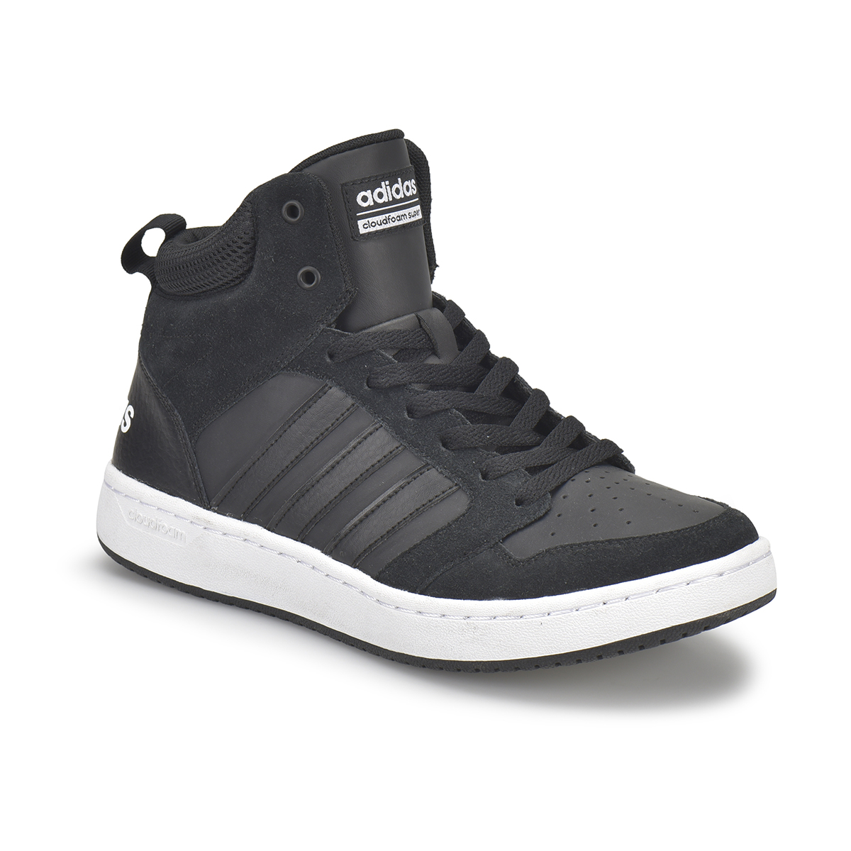 black and white cloudfoam adidas