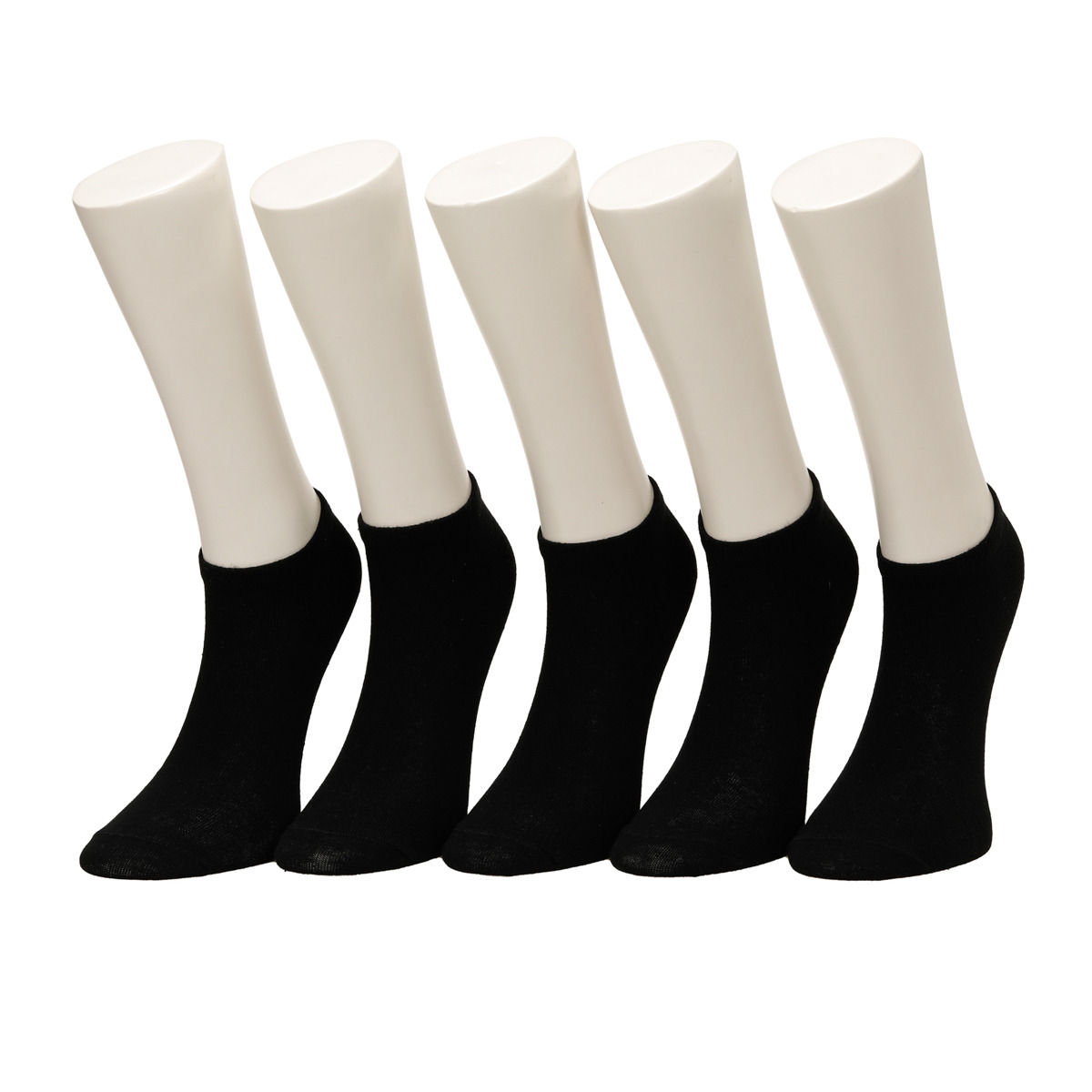 Flo BASIC 5LI PTK-W Siyah Kadın 5'li Patik Çorap. 1