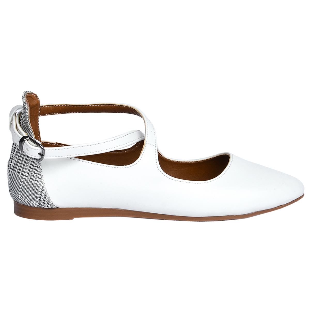 Flo 1920-203 Cilt Sandalet Kadın Babet Ayakkabı BEYAZ. 1