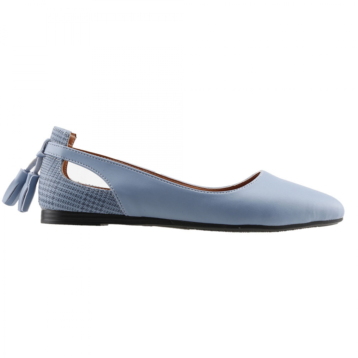 Flo 1920-204 Günlük Fiyonklu Sandalet Kadın Cilt Babet Ayakkabı Mavi. 1