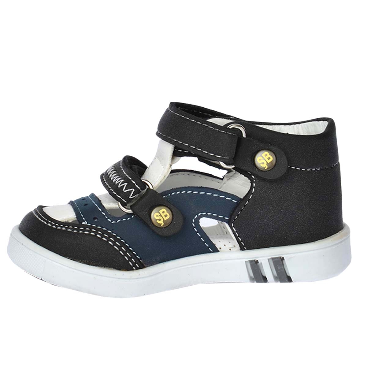 Kiko Şb 2244-49 Erkek Çocuk İlk Adım Ayakkabı Sandalet Gri-Beyaz - Görsel 4