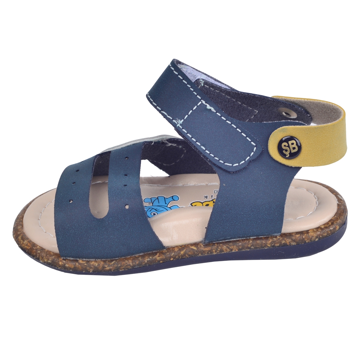 Kiko Şb 2340-49 Erkek Çocuk İlk Adım Sandalet Terlik Lacivert-Gri - Görsel 3