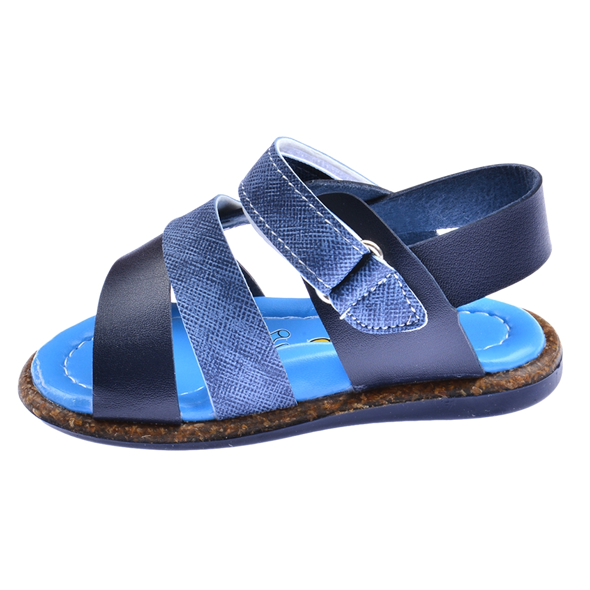 Kiko Şb 2359-68 Erkek Çocuk İlk Adım Sandalet Terlik Lacivert-Mavi - Görsel 3