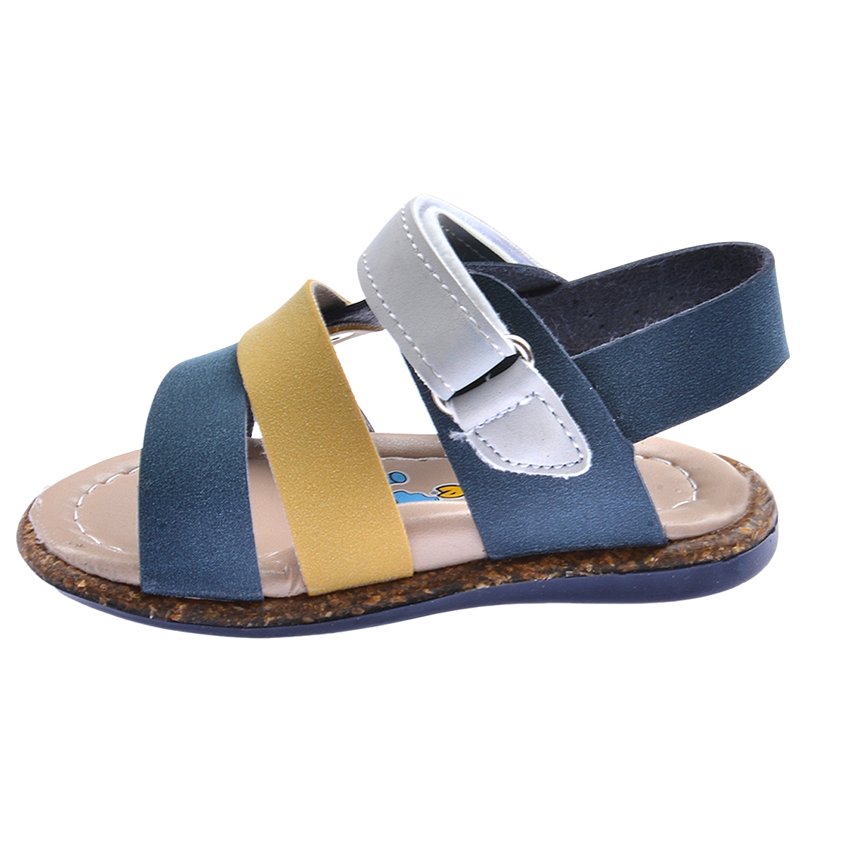 Kiko Şb 2359-68 Erkek Çocuk İlk Adım Sandalet Terlik Lacivert-Sarı - Görsel 3