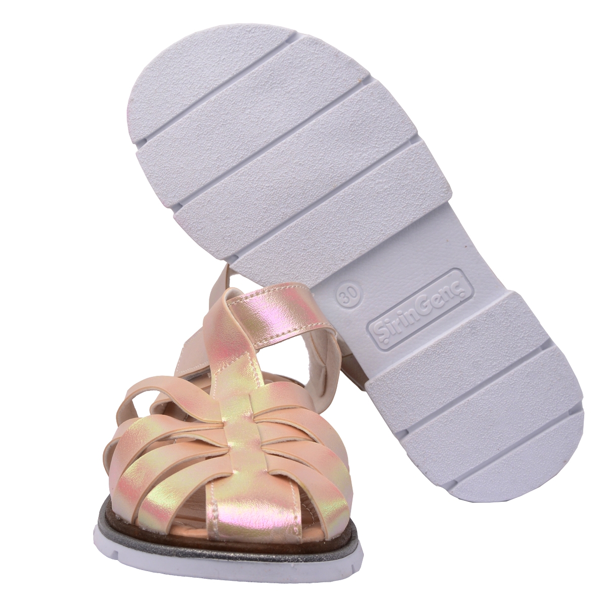 Kiko Şb 2430-39 Kız Çocuk Sandalet Terlik Sedef - Görsel 5