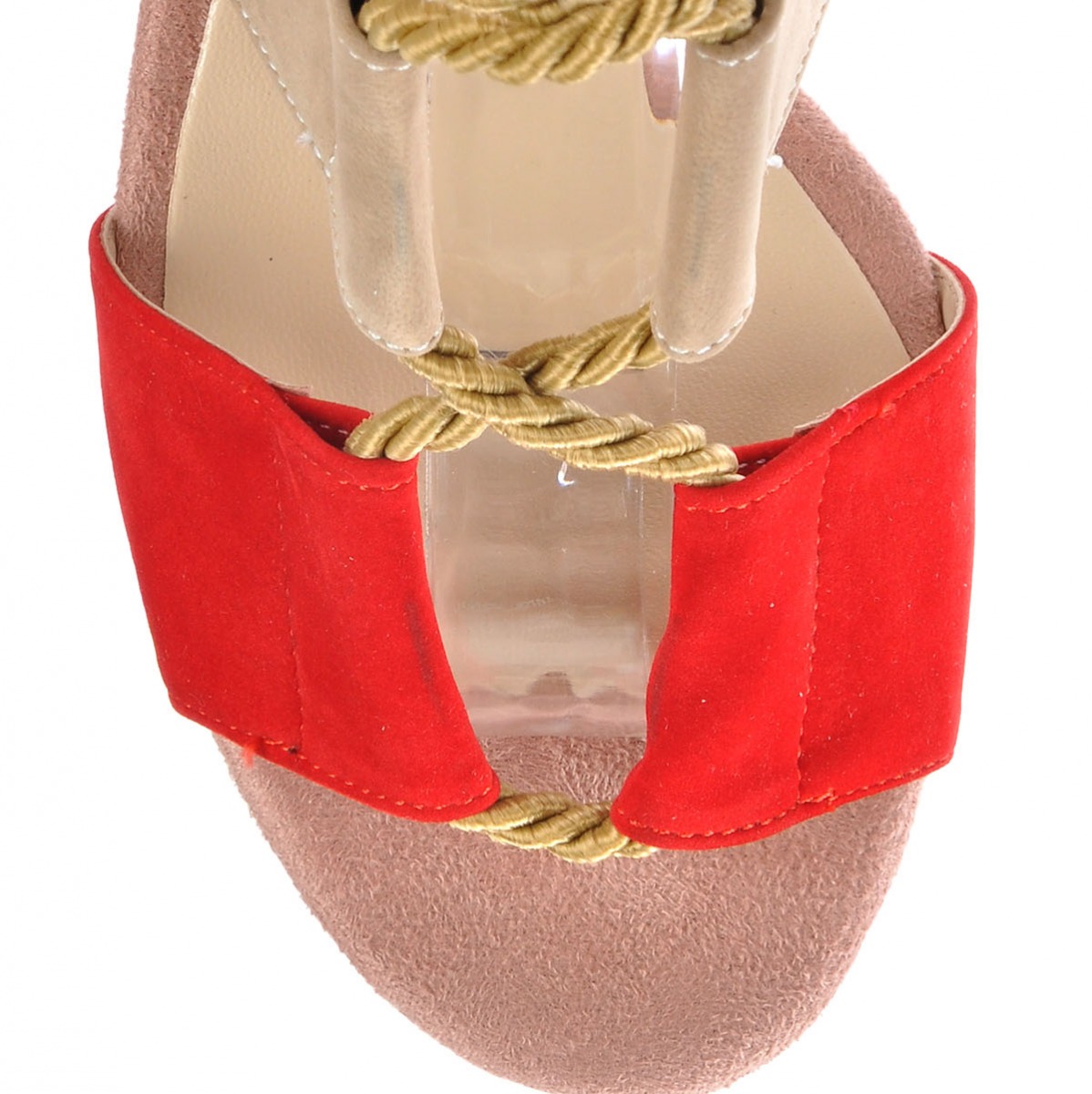 Flo Kadın  Kırmızı-Süet Klasik Topuklu Ayakkabı VZN-191Y. 5