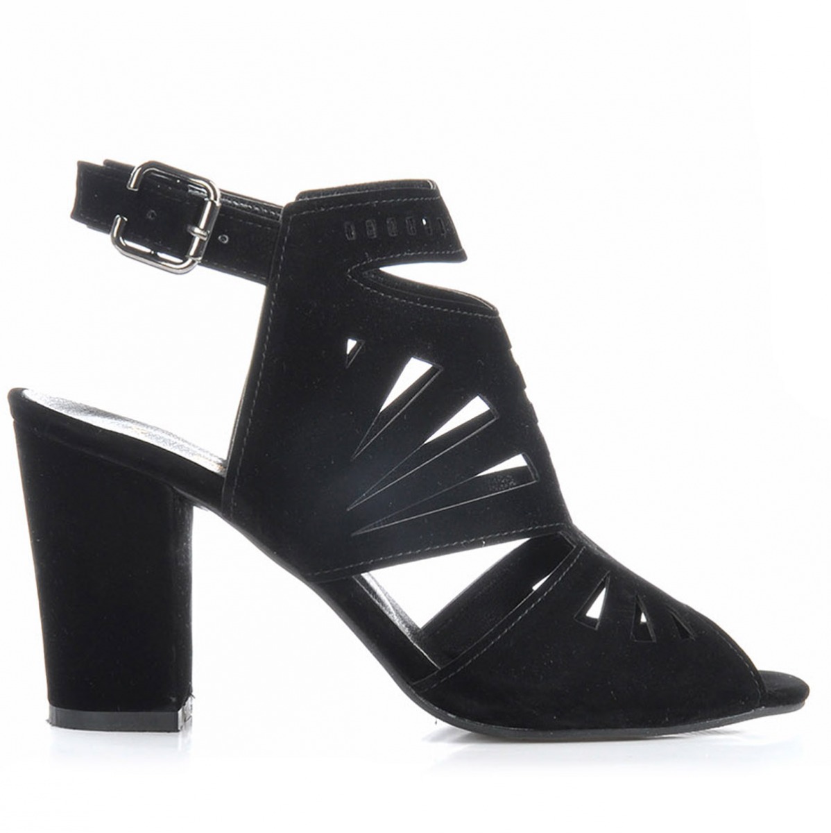 Flo Kadın  Siyah-Süet Klasik Topuklu Ayakkabı VZN-229Y. 1