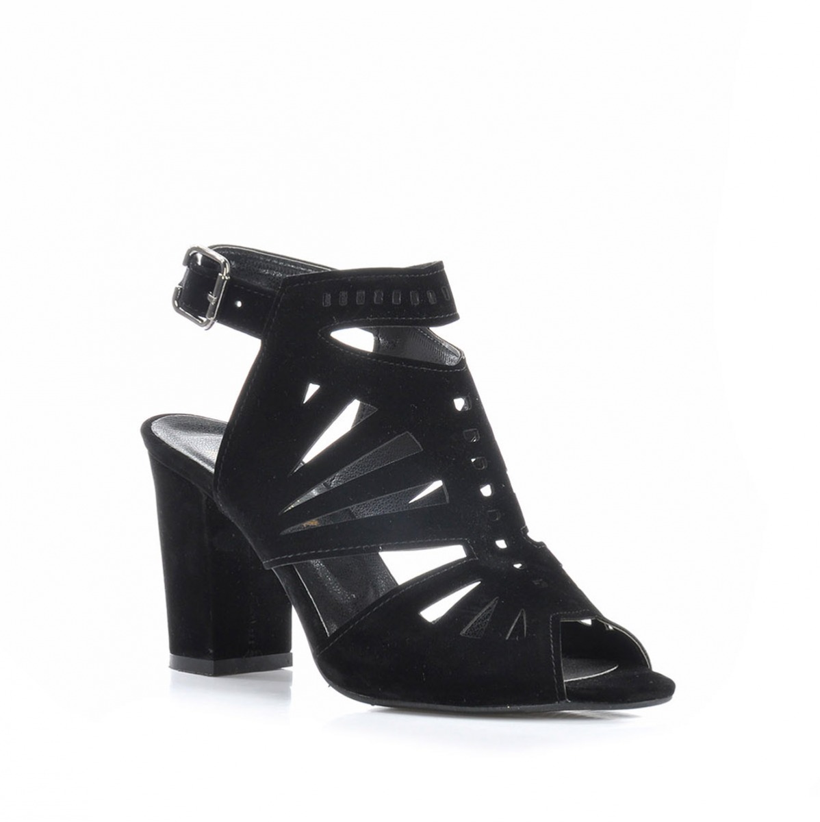 Flo Kadın  Siyah-Süet Klasik Topuklu Ayakkabı VZN-229Y. 2