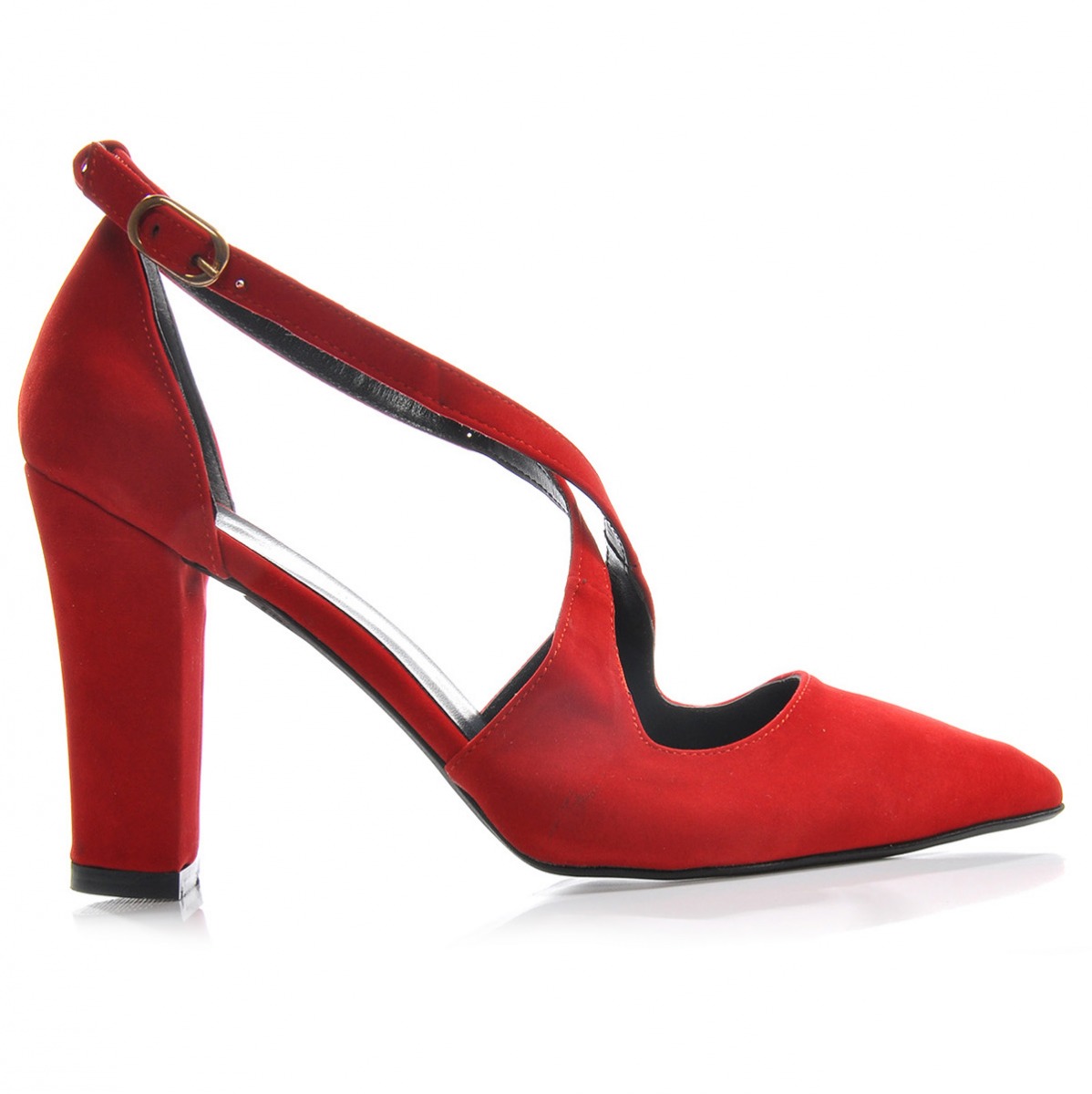 Flo Kadın  Kırmızı-Süet Klasik Topuklu Ayakkabı VZN-179Y. 3