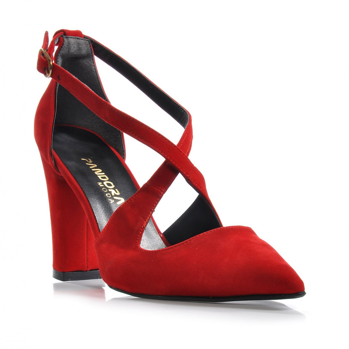 Flo Kadın  Kırmızı-Süet Klasik Topuklu Ayakkabı VZN-179Y. 1