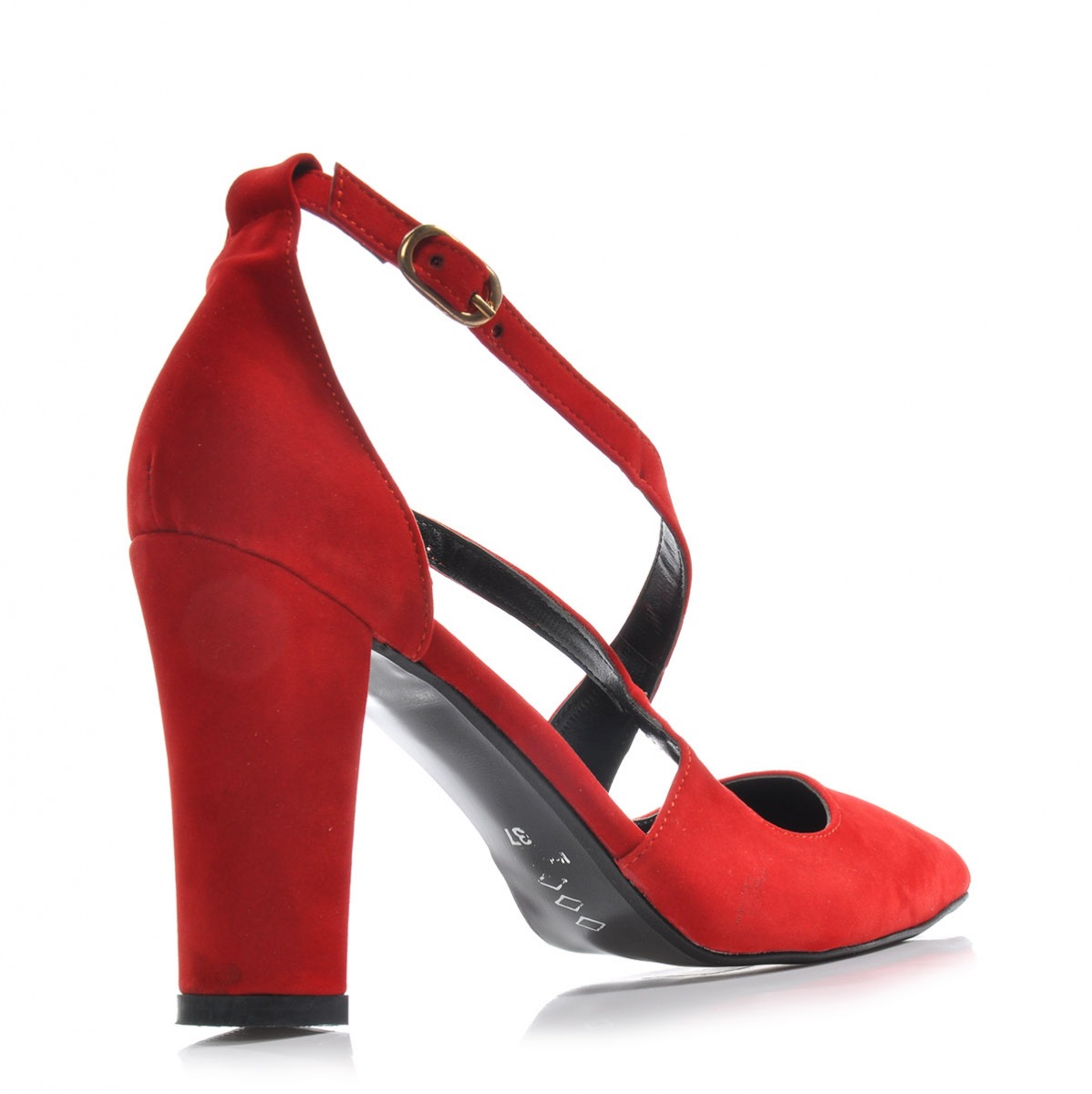 Flo Kadın  Kırmızı-Süet Klasik Topuklu Ayakkabı VZN-179Y. 2