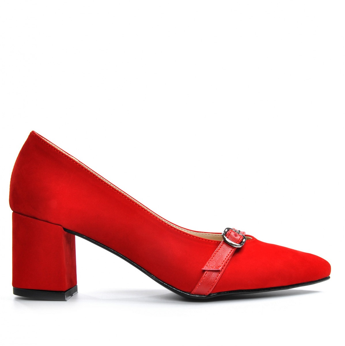 Flo Kadın  Kırmızı-Süet Klasik Topuklu Ayakkabı VZN19-110K. 2