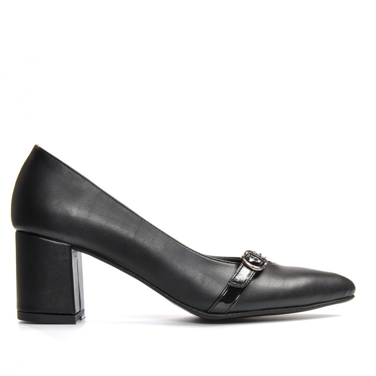 Flo Kadın  Siyah-Cilt Klasik Topuklu Ayakkabı VZN19-110K. 2