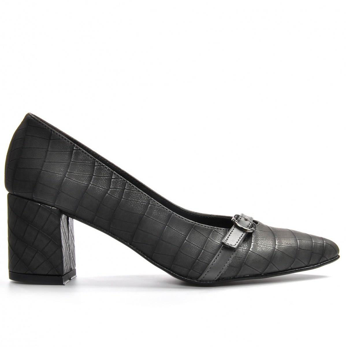 Flo Kadın  Gri-Kroko Klasik Topuklu Ayakkabı VZN19-110K. 2