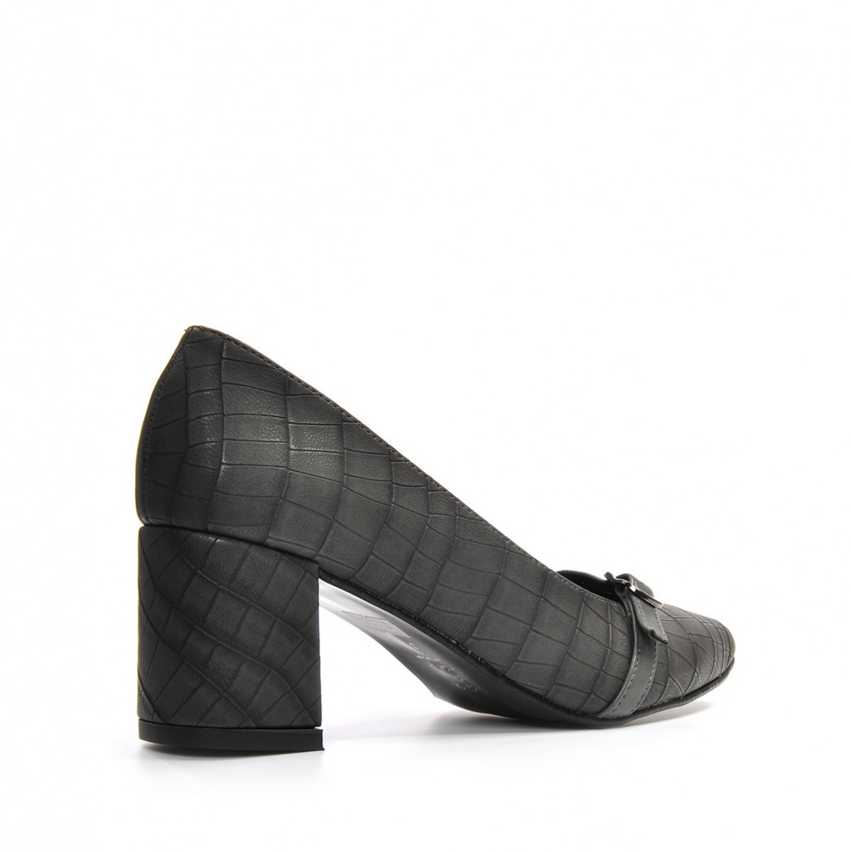 Flo Kadın  Gri-Kroko Klasik Topuklu Ayakkabı VZN19-110K. 4