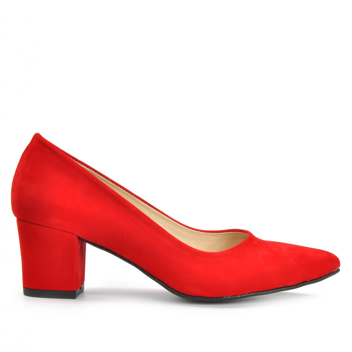 Flo Kadın  Kırmızı-Süet Klasik Topuklu Ayakkabı VZN19-111K. 2