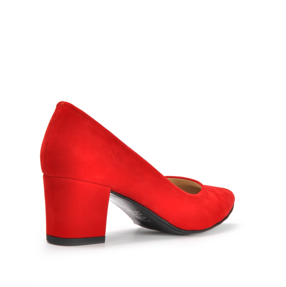 Flo Kadın  Kırmızı-Süet Klasik Topuklu Ayakkabı VZN19-111K. 4