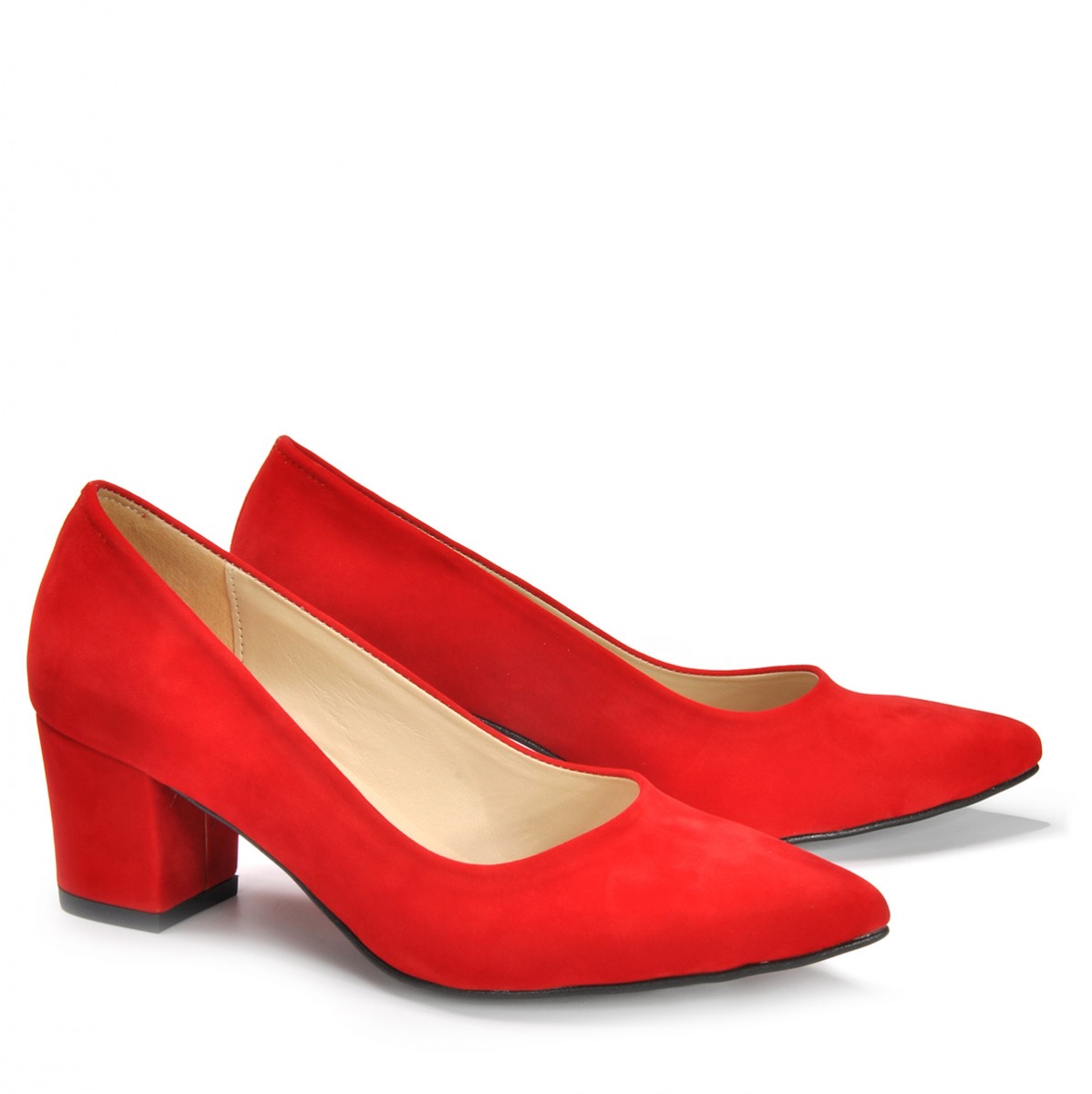 Flo Kadın  Kırmızı-Süet Klasik Topuklu Ayakkabı VZN19-111K. 5