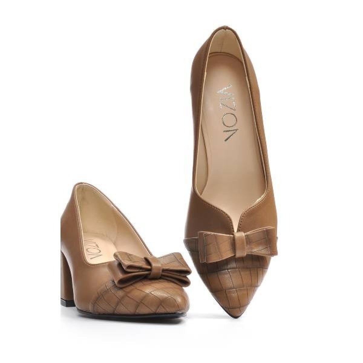 Flo Kadın  Vizon Klasik Topuklu Ayakkabı VZN19-113K. 7