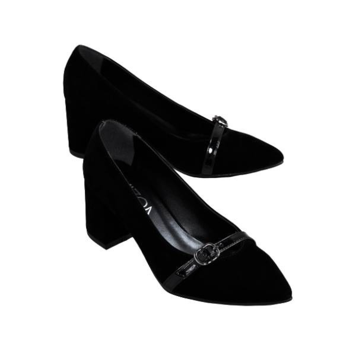 Flo Kadın  Siyah-Süet Klasik Topuklu Ayakkabı VZN19-110K. 3