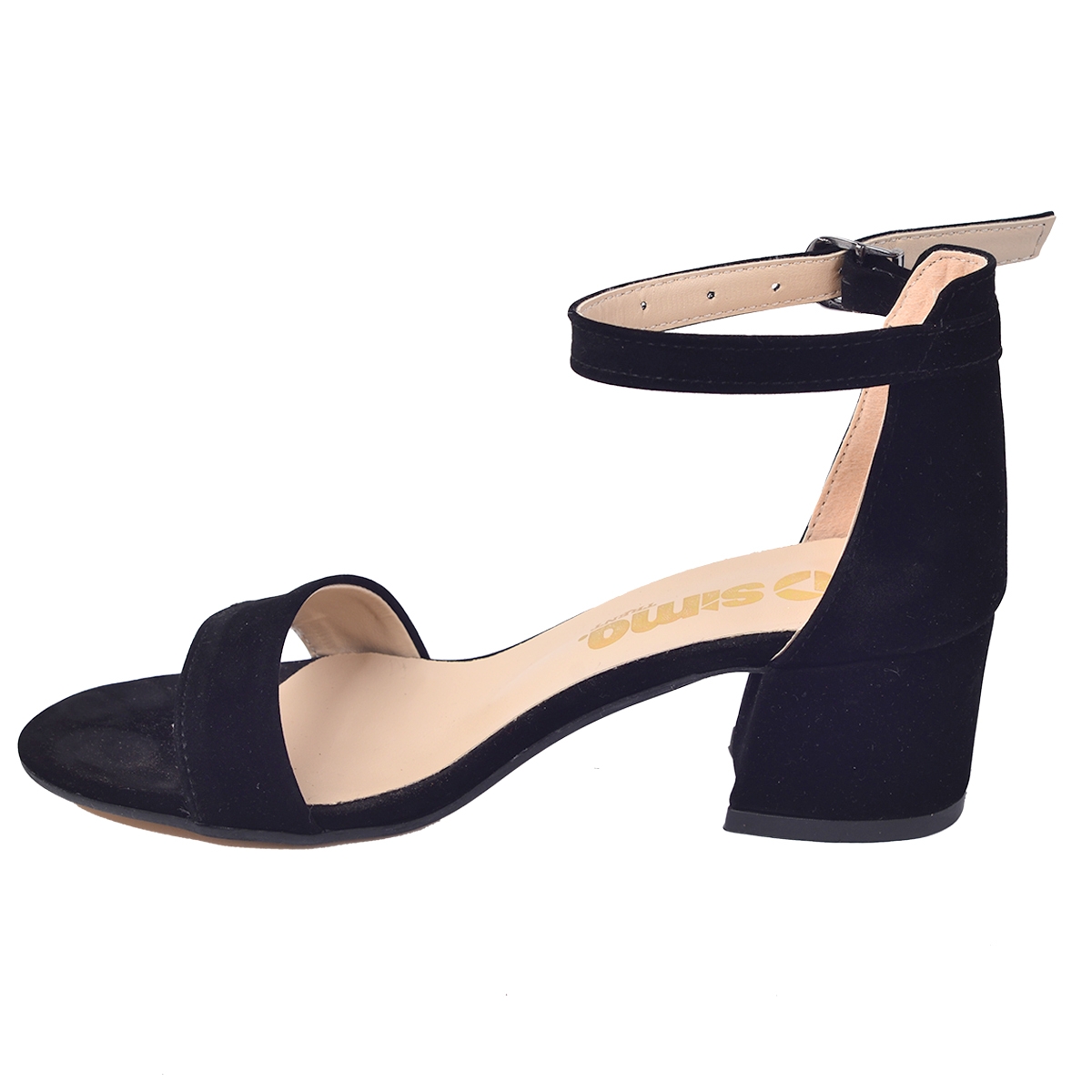 Flo Bsm 62-5 Süet Siyah 5 Cm Topuk Bayan Sandalet Ayakkabı Siyah. 5