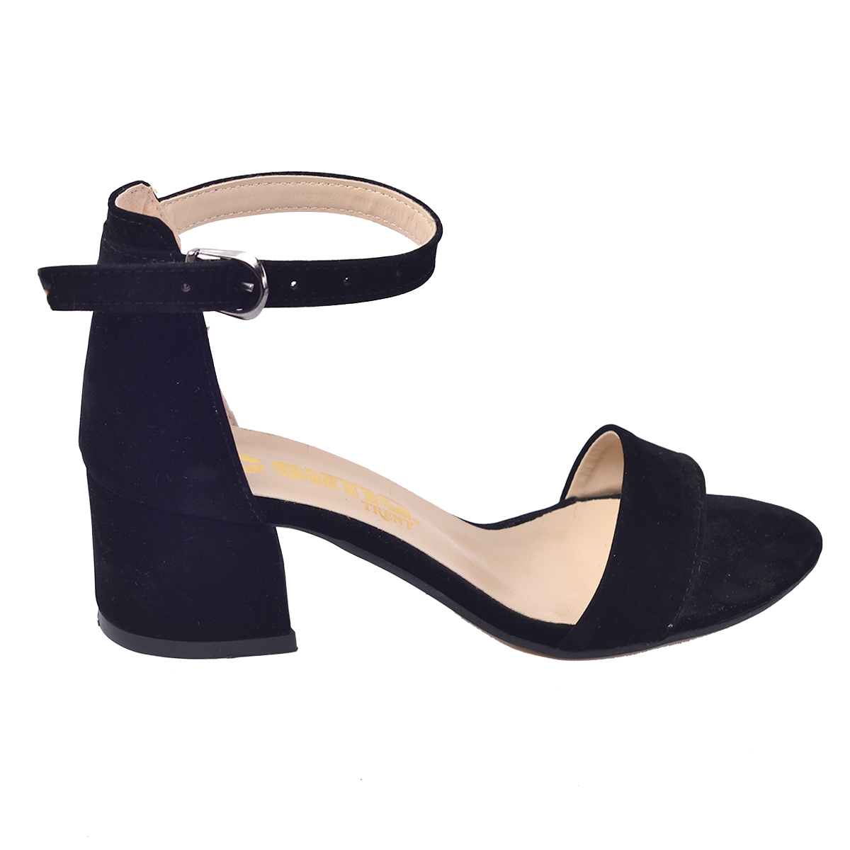 Flo Bsm 62-5 Süet Siyah 5 Cm Topuk Bayan Sandalet Ayakkabı Siyah. 2