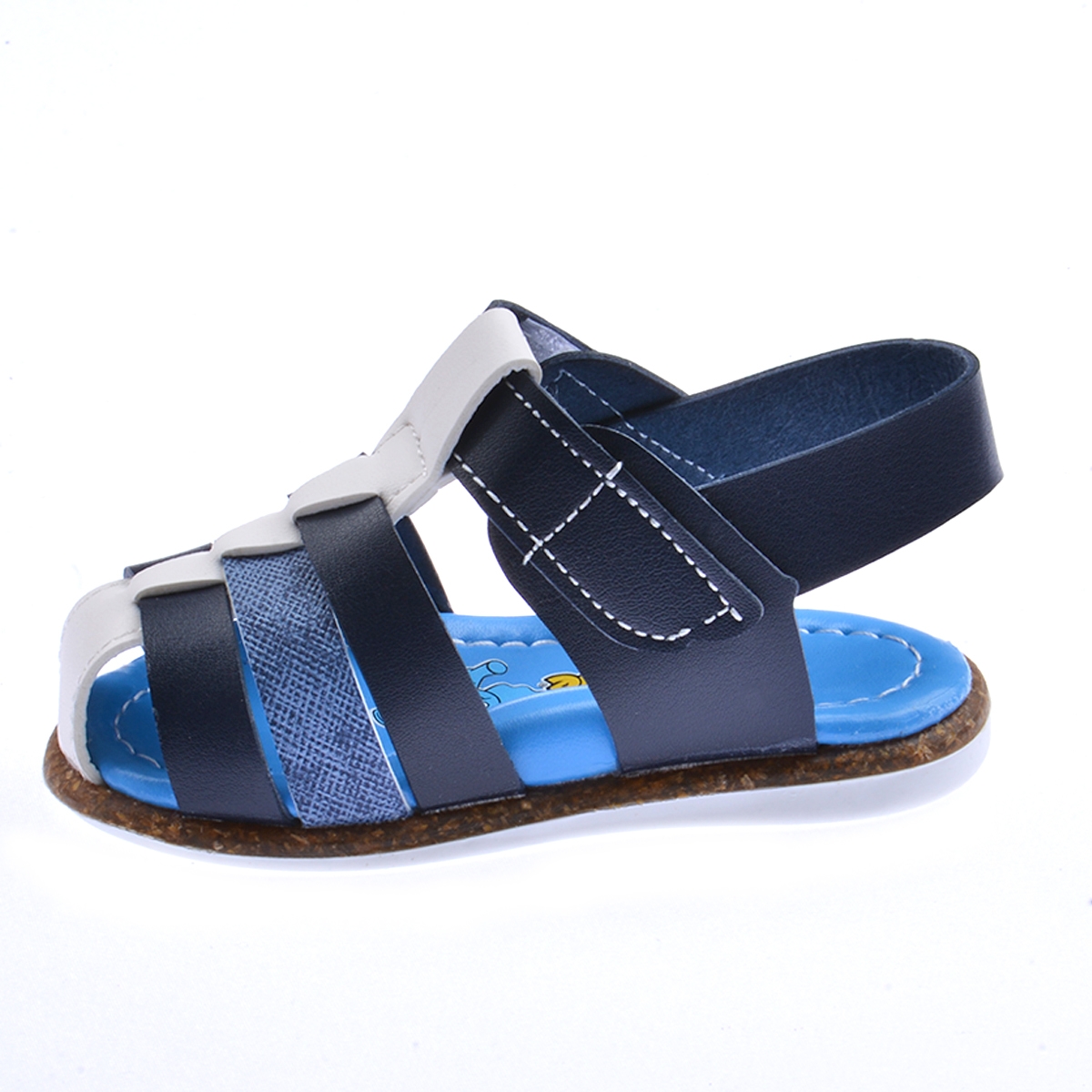 Kiko Şb 2321-29 Erkek Çocuk İlk Adım Sandalet Terlik Lacivert-Mavi - Görsel 3