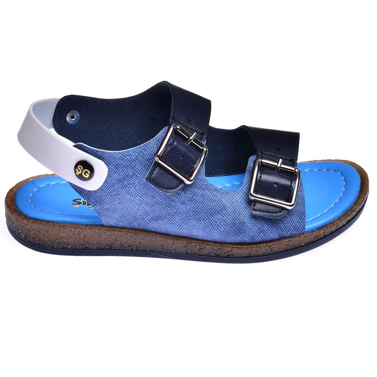 Kiko Şb 2330-39 Erkek Çocuk Sandalet Terlik Lacivert Mavi - Görsel 3