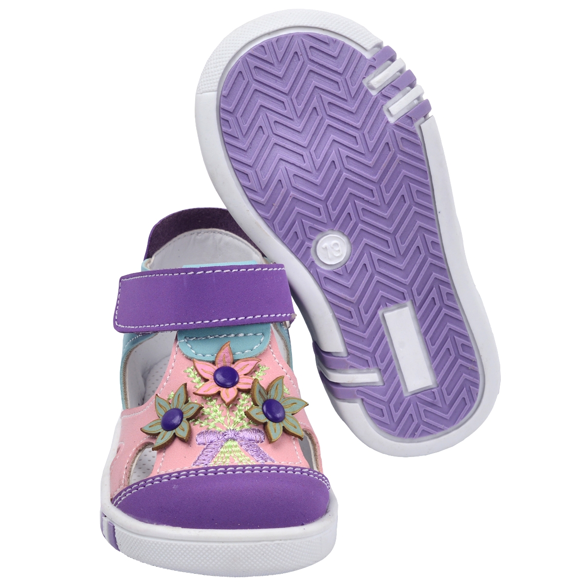 Kiko Şb 2211-16 Orto pedik Kız Çocuk İlk Adım Ayakkabı Sandalet Mor - Görsel 5