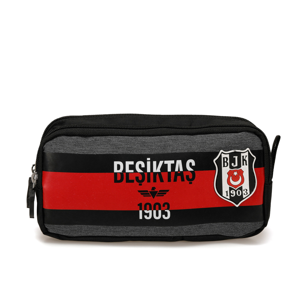 Flo ÇİFT GÖZLÜ KALEM ÇANT Siyah Unisex Çocuk Kalemlik. 1