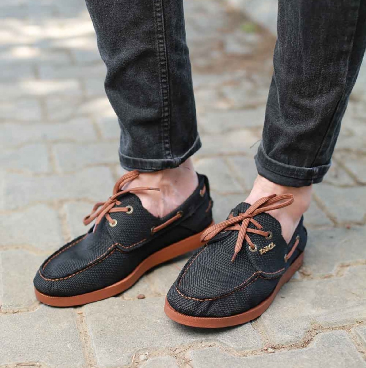 Flo Keten Kumaşlı Günlük Erkek Ayakkabı - Siyah. 2