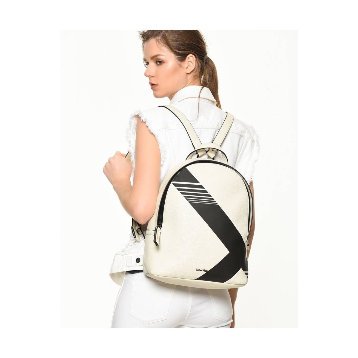 Flo Kadın Calvin Klein Nicky Backpack Stripe Kadın Sırt Çantası K60K603679. 4