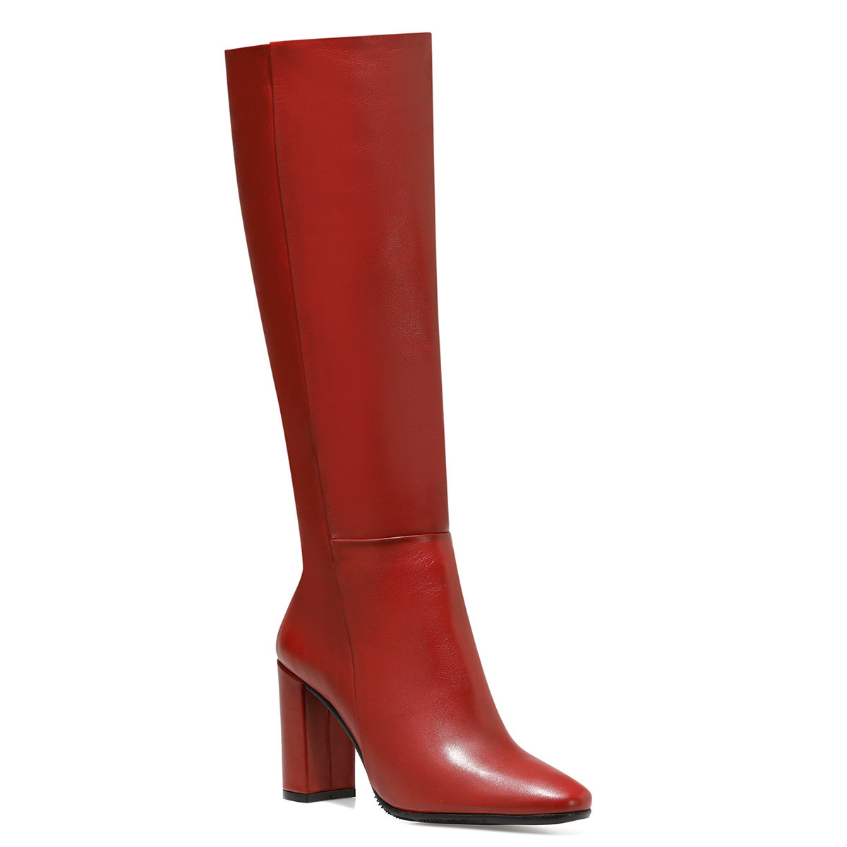 Nine West PRILLI Koyu Kırmızı Kadın Topuklu Çizme. 2