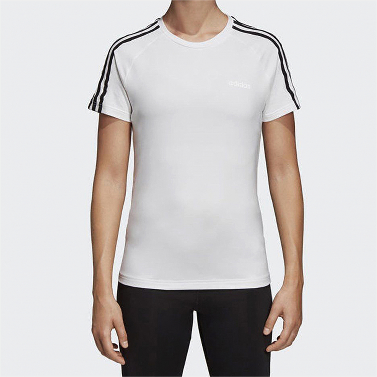 adidas W D2M 3S TEE Beyaz Kadın T-Shirt 101068977 | Flo
