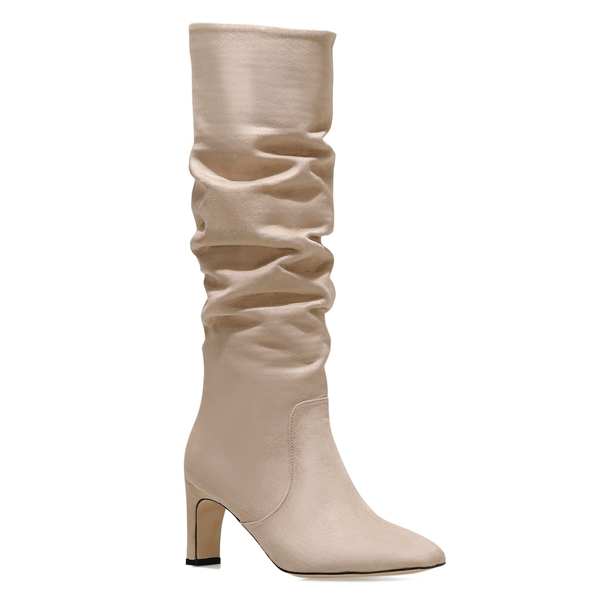 Nine West CAMOSA Bej Kadın Topuklu Çizme. 2