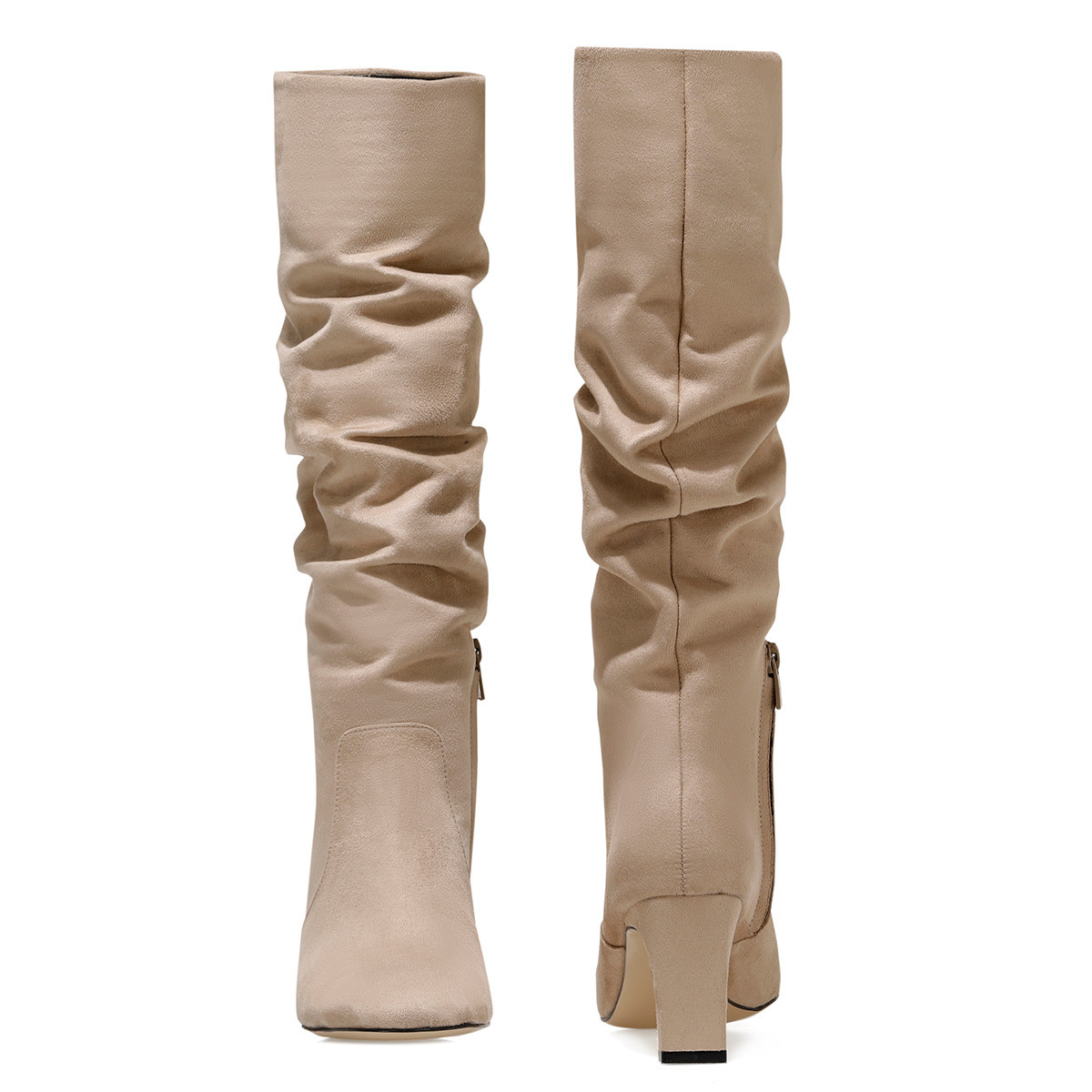 Nine West CAMOSA Bej Kadın Topuklu Çizme. 4