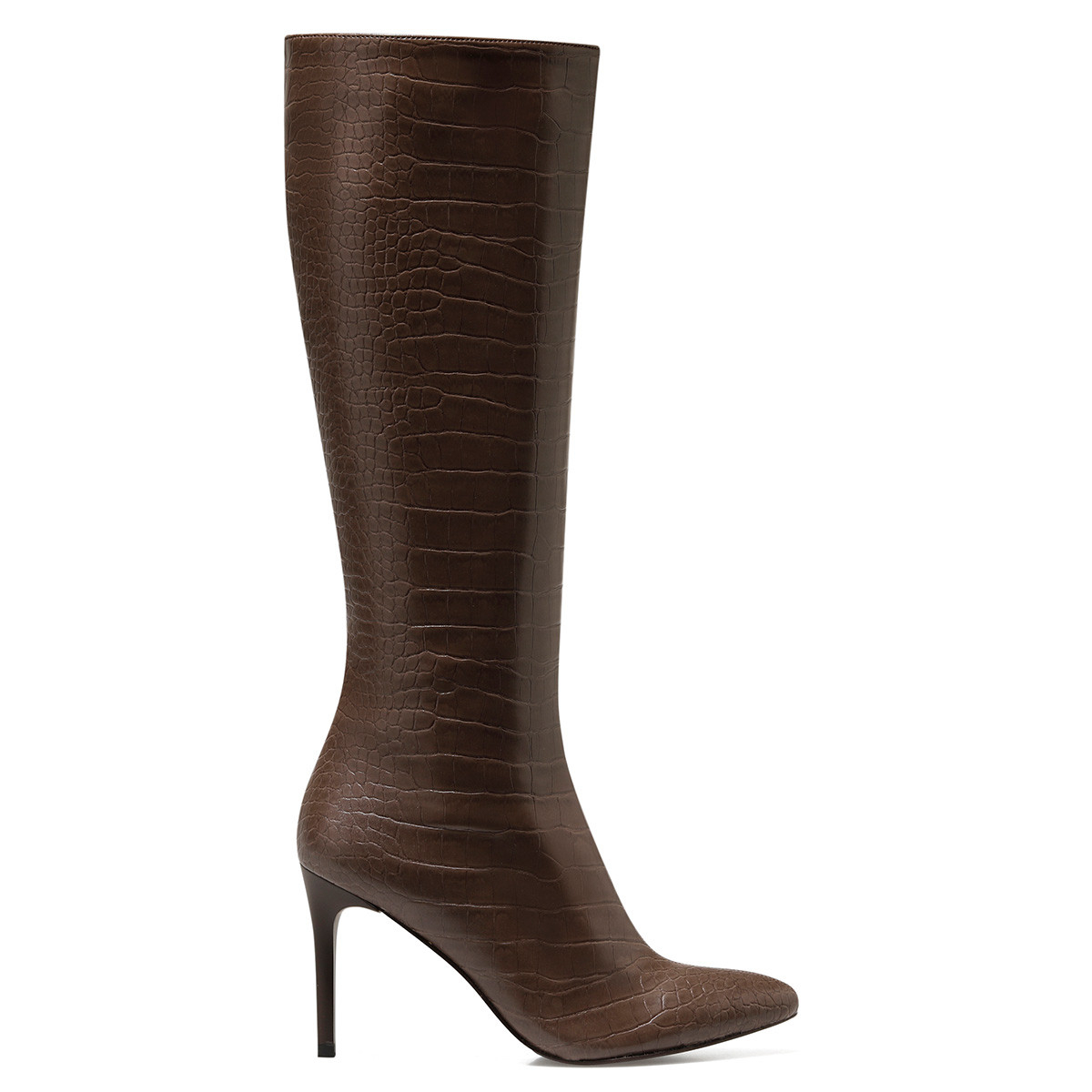 Nine West KAREN-CR Kahverengi Kadın Topuklu Çizme. 1