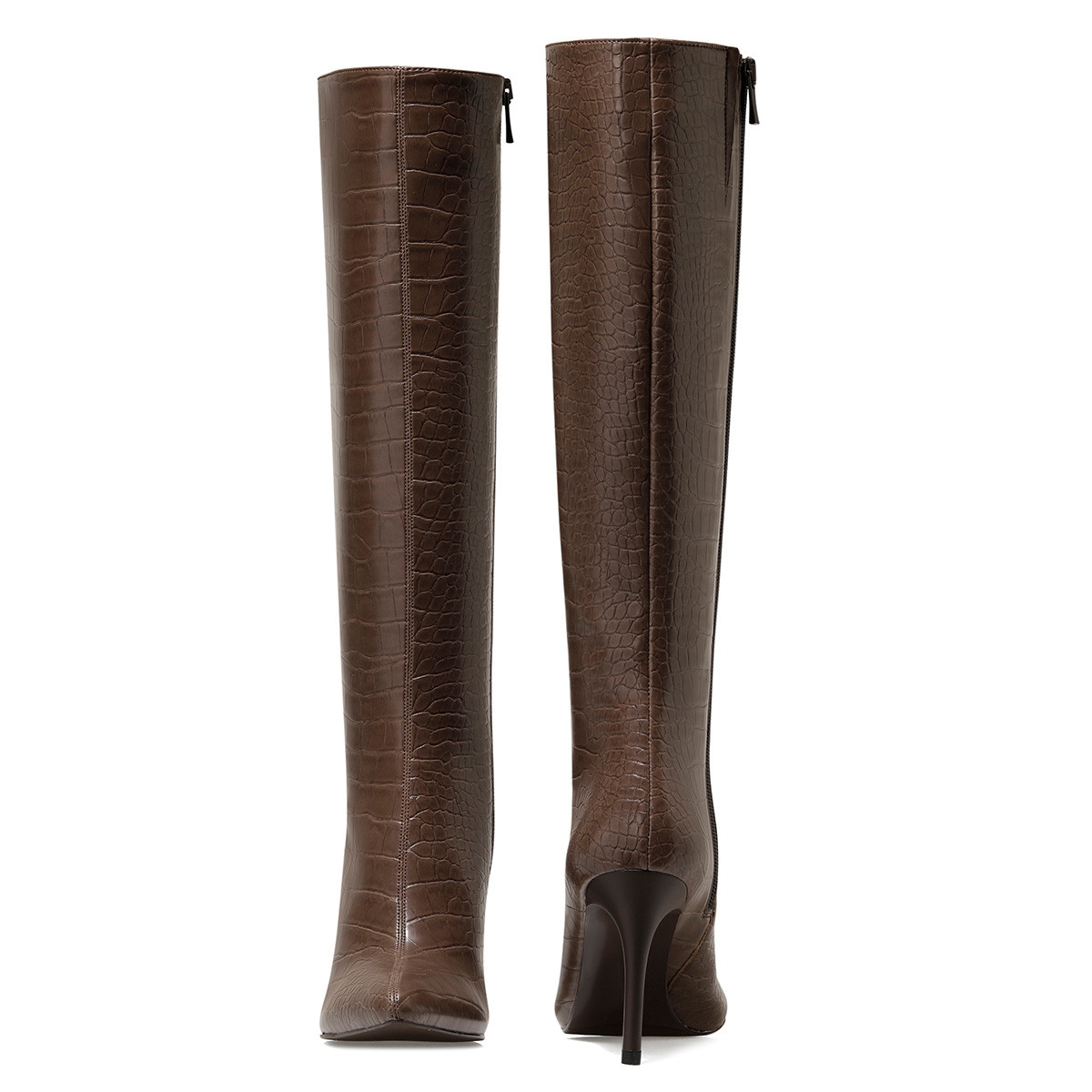 Nine West KAREN-CR Kahverengi Kadın Topuklu Çizme. 5