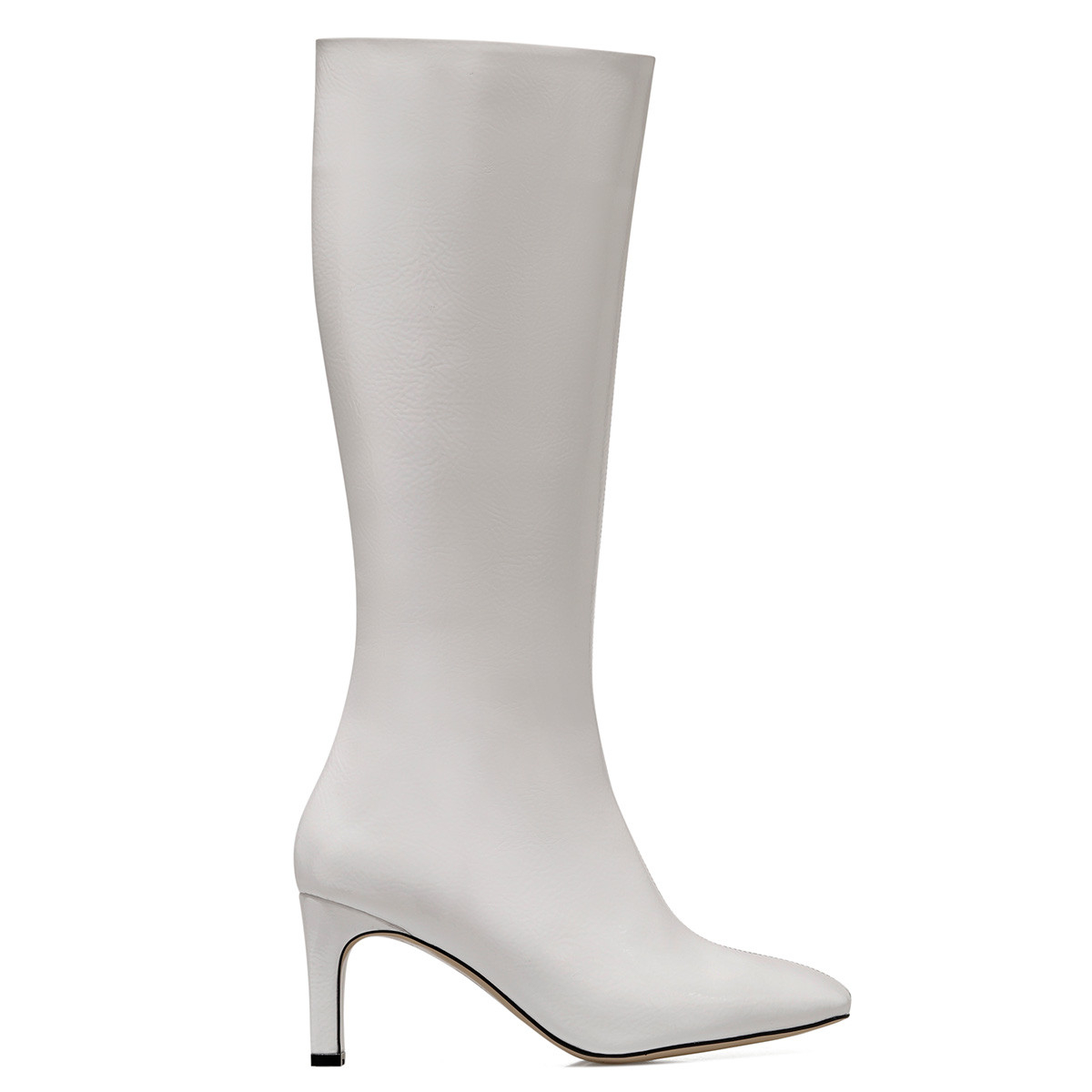 Nine West LAROSA Beyaz Kadın Topuklu Çizme. 1