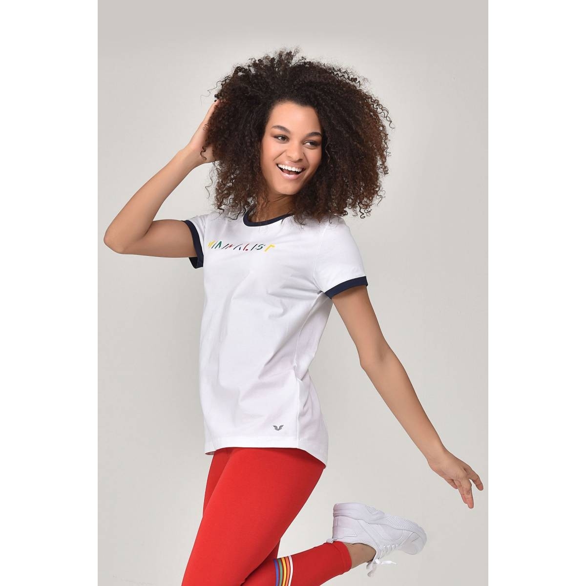 Flo Beyaz Kadın T-shirt  GS-8070. 2