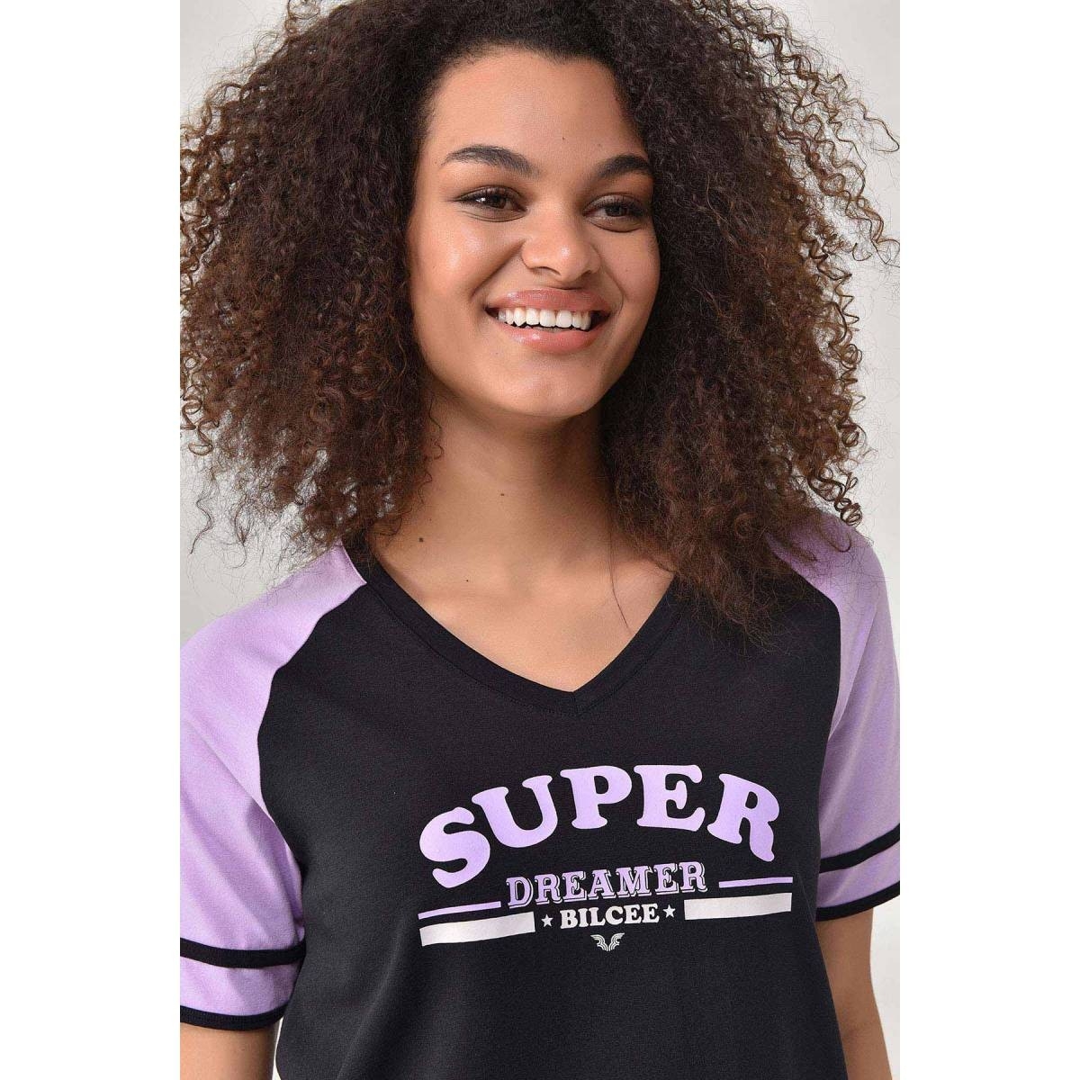 Flo Siyah Kadın T-Shirt GS-8616. 5