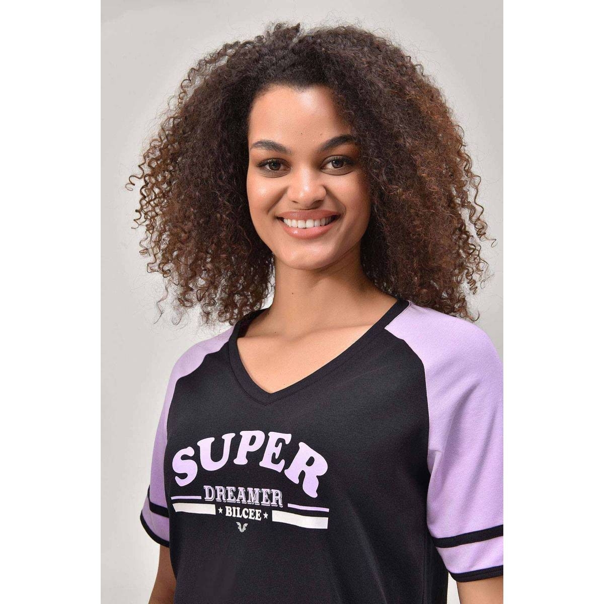 Flo Siyah Kadın T-Shirt GS-8616. 7