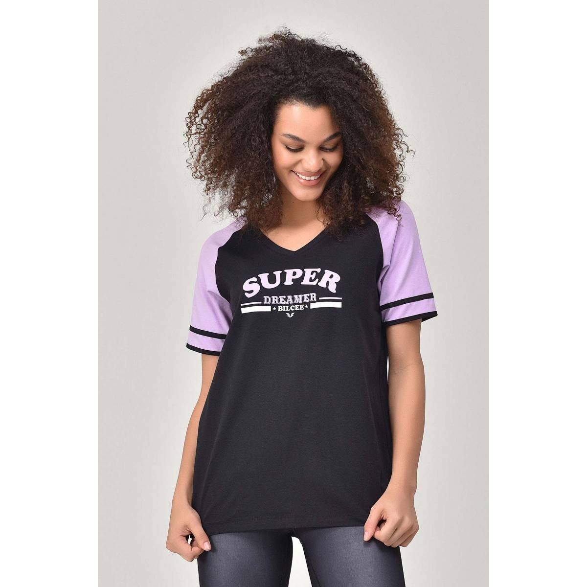 Flo Siyah Kadın T-Shirt GS-8616. 1