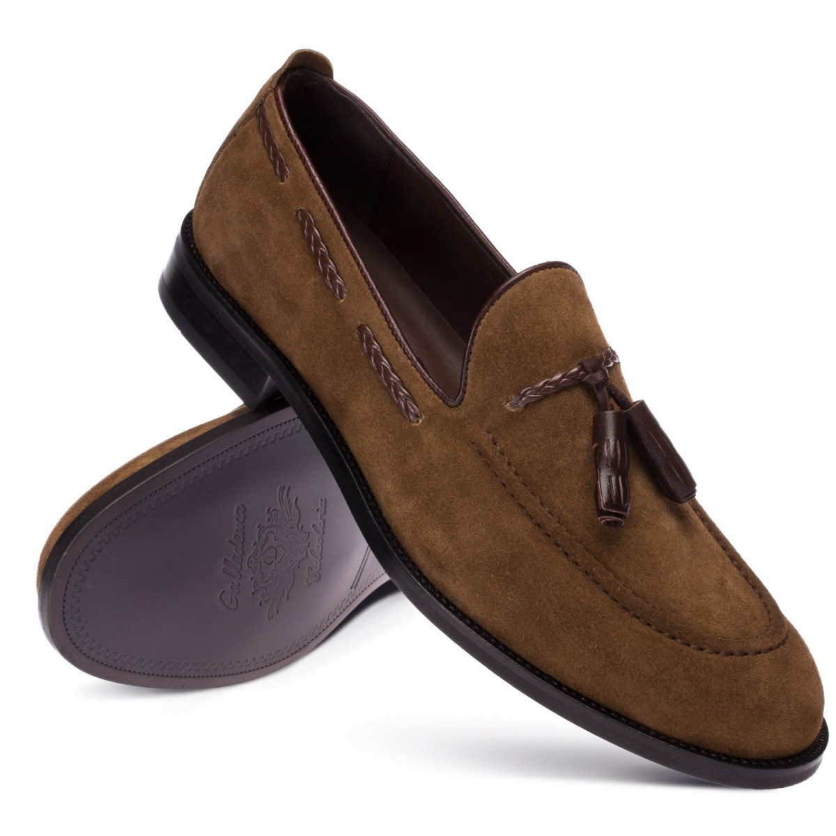 Flo Hakiki Süet Taba Rengi Püsküllü Erkek Loafer. 4 Flo Hakiki Süet Taba Rengi Püsküllü Erkek Loafer. 4