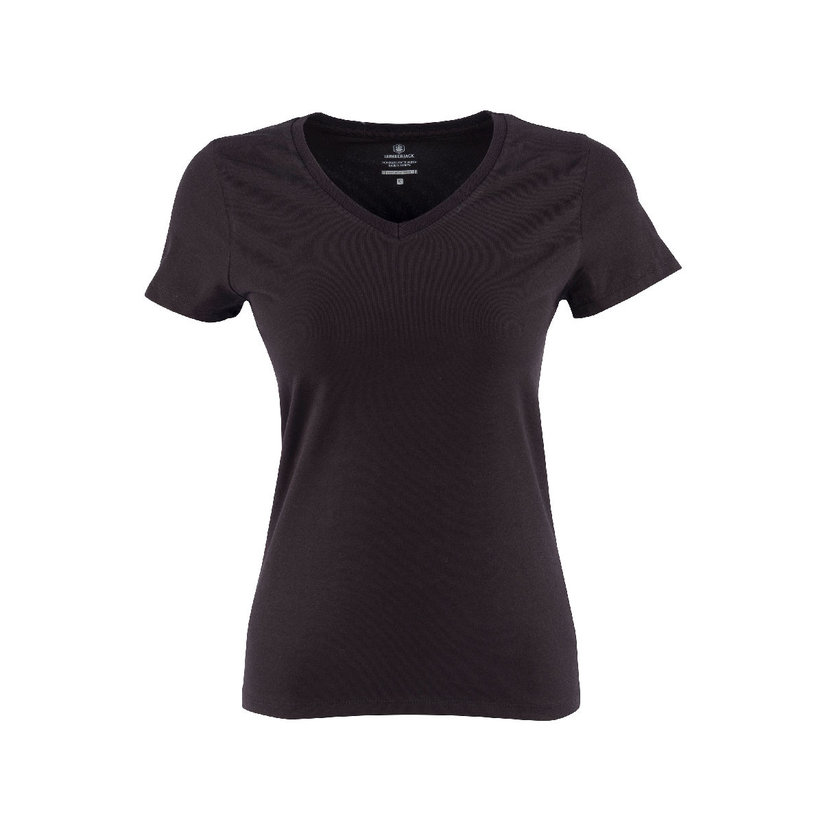 Flo CT130 BASIC V NECK T-SHIR Siyah Kadın Kısa Kol T-Shirt. 1