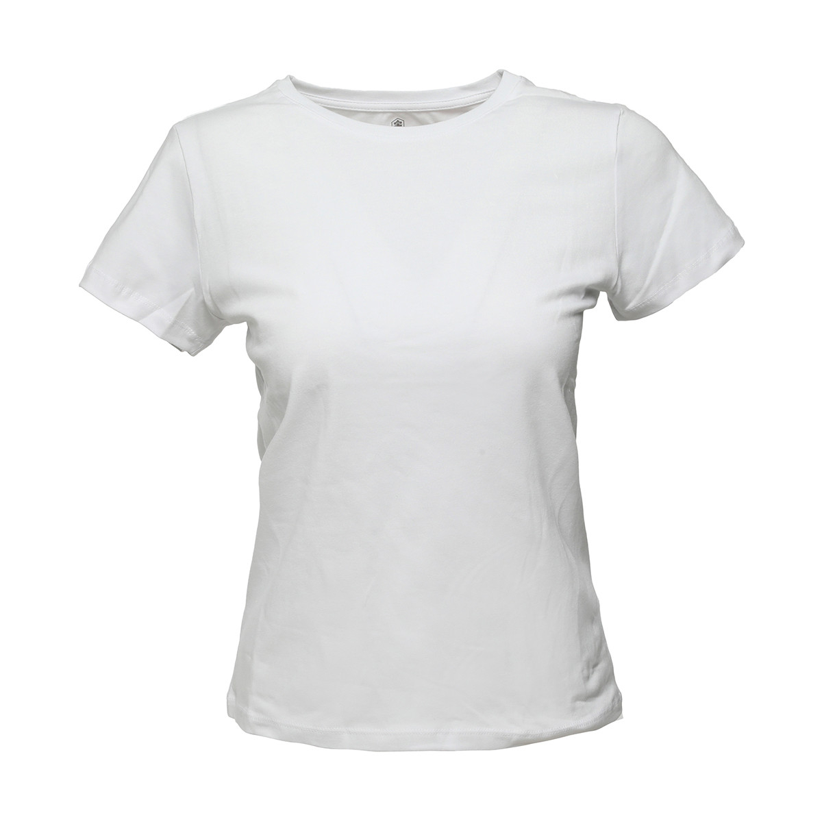 Flo CT129 BASIC C NECK T-SHIR Beyaz Kadın T-Shirt. 1