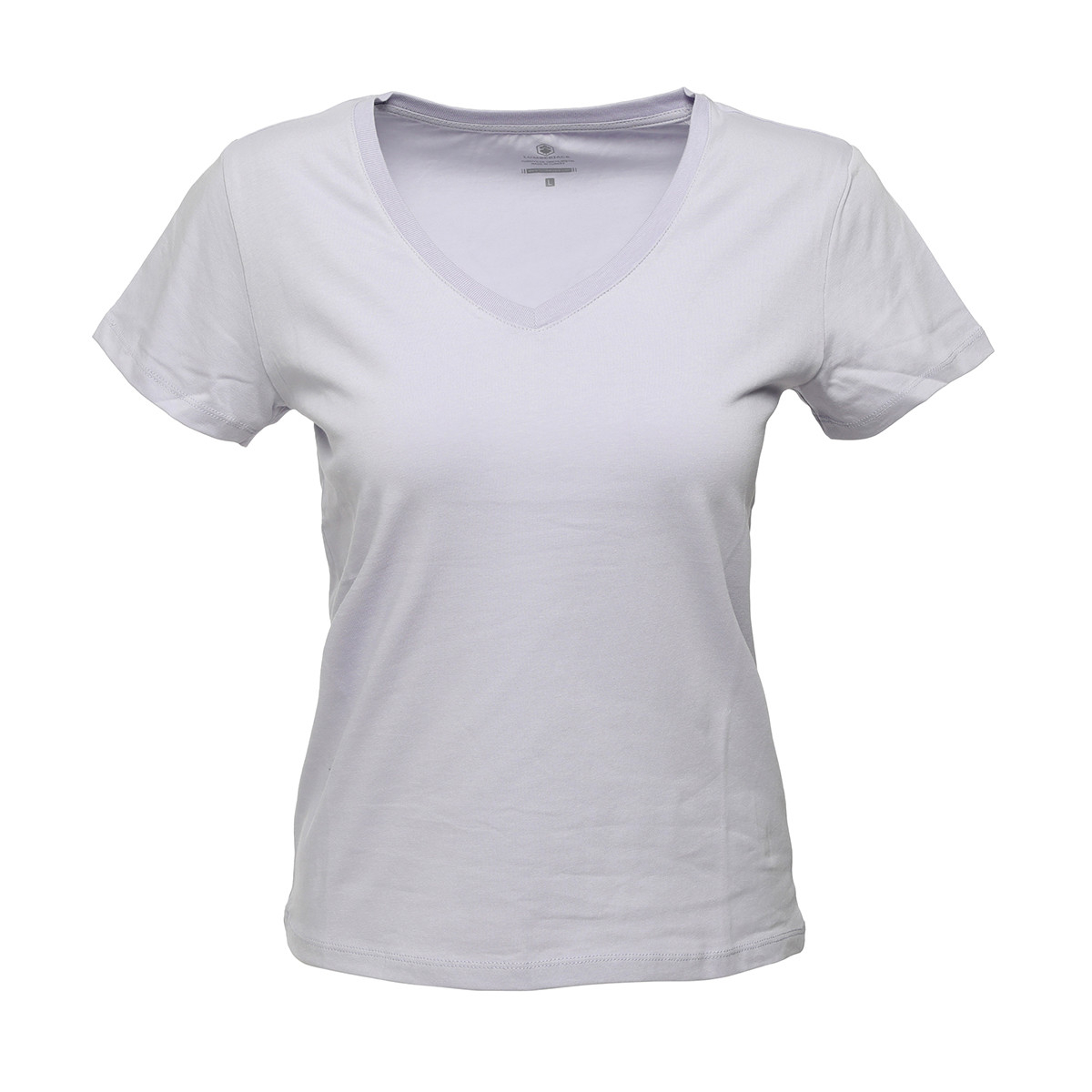 Flo CT130 BASIC V NECK T-SHIR Lila Kadın T-Shirt. 1