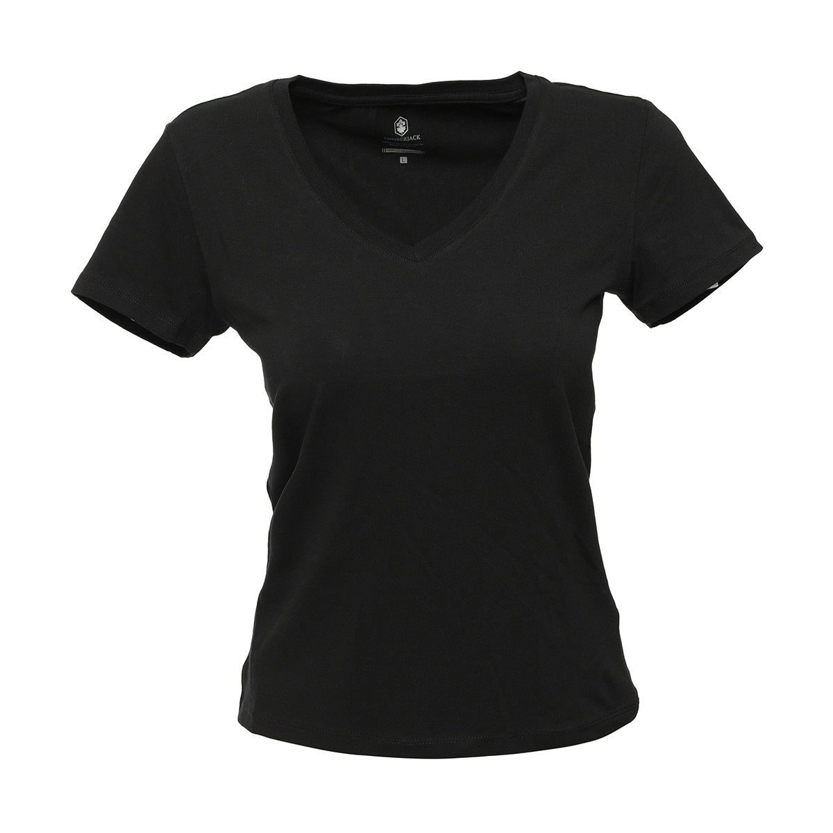 Flo CT130 BASIC V NECK T-SHIR Siyah Kadın Kısa Kol T-Shirt. 2