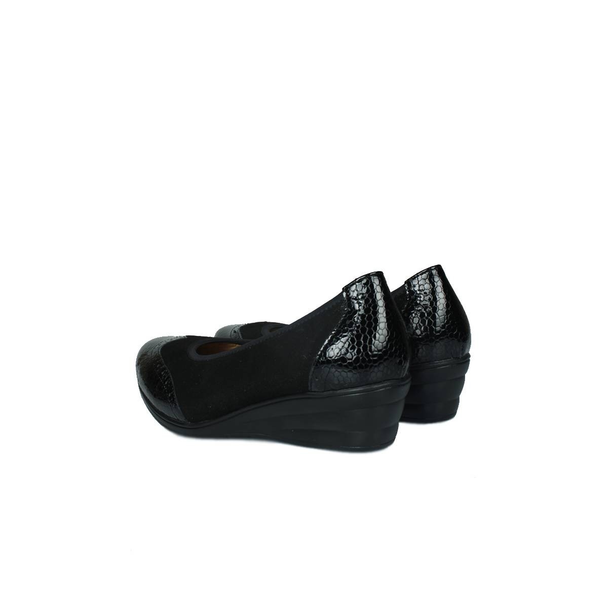Flo - 6402 025 Kadın Siyah Günlük Büyük & Küçük Numara Ayakkabı. 1